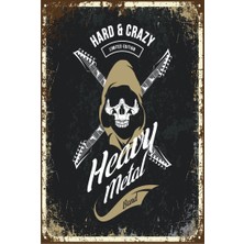 Hayat Poster Heavy Metal Retro Vintage Ahşap Poster