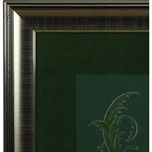 e38 EL İŞÇİLİĞİ YAPRAK MOTİFLİ TEZHİP TABLO 54*38 cm - 5115