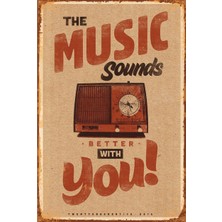 Hayat Poster Müzik Retro Vintage Ahşap Poster