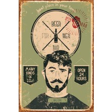 Hayat Poster Bar Retro Vintage Ahşap Poster