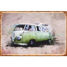 Hayat Poster Vw Wan Retro Vintage Ahşap Poster