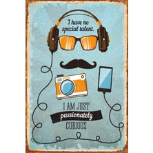 Hayat Poster Hippi Müzik Retro Vintage Ahşap Poster