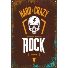 Hayat Poster Hard Crazy Rock Vintage Retro Ahşap Poster