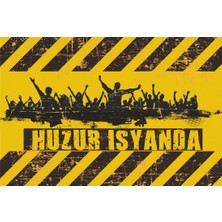 Hayat Poster Huzur Isyanda Retro Vintage Ahşap Poster