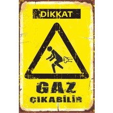 Hayat Poster Dikkat Gaz Çıkabilir Retro Vintage Ahşap Poster