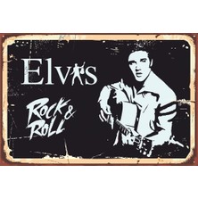 Hayat Poster Elvis Presley Retro Vintage Ahşap Poster