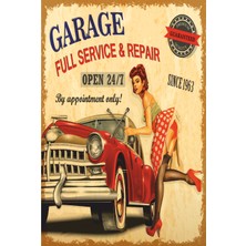 Hayat Poster Pin Up Kızı Retro Vintage Ahşap Poster