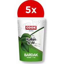 Cook 10'lu Kağıt Bardak 7 Oz 5'li Paket