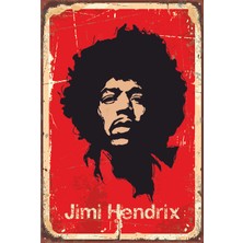 Hayat Poster Jimi Hendrix Retro Vintage Ahşap Poster