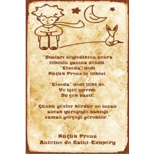 Hayat Poster Küçük Prens Retro Vintage Ahşap Poster