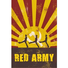 Hayat Poster Red Army Kızıl Ordu Retro Vintage Ahşap Poster