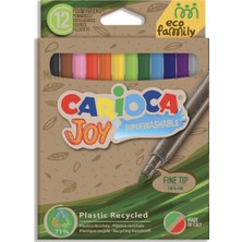 Carioca Eco Famıly Joy Süper Yıkanabilir Keçeli Boya Kalemi 12'li
