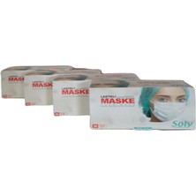 Soly Care Tek Kullanımlık Üç Katlı Telli Cerrahi Maske 50 Adet 4'lü