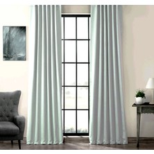 Evdepo Home Hazır Karartma Blackout Pilesiz Fon Perde Açık Gri 80 x 260 cm