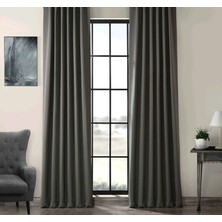 Evdepo Home Hazır Karartma Blackout Pilesiz Fon Perde Antrasit 80 x 240 cm