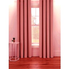 Evdepo Home Hazır Karartma Blackout Pilesiz Fon Perde Pudra 80 x 240 cm