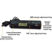 Weather Forecast İç Dış Mekan Problu Dijital Termometre Sıcaklık Ölçer Thr337