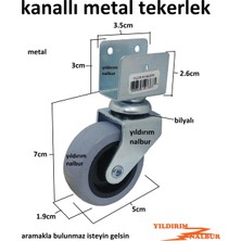 Yıldırım Sehpa Tekerleği 4 Adet Masa Tekerleği Sunta Kanallı Tekerlek Bilyalı