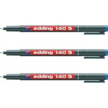 Edding 140S Asetat Kalemi 3'lü Mavi