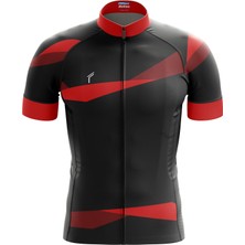 Freysport Braid Bisiklet Forması - Kısa Kollu Siyah - Kırmızı