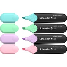 Schneider Fosforlu Kalem 4'lü Pastel Renk Seti 1-5 mm Yazım Kalınlığıyla Kullanıma Uygun