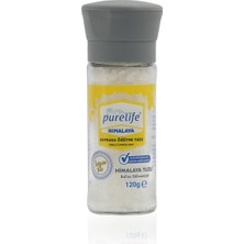 Pure Life Himalaya Tuzu - Granül Kristal Kaya Tuzu Beyaz - Cam Şişe Seramik Değirmenli 120g