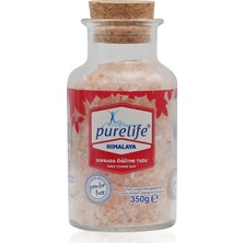 Pure Life Himalaya Tuzu - Granül Kristal Kaya Tuzu Pembe - Mantar Tıpalı Cam Şişe - 350g