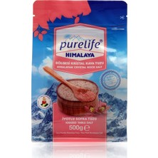 Pure Life Himalaya Tuzu - İnce İyotlu Kristal Kaya Tuzu Pembe 500g