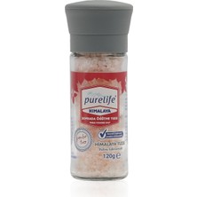 Pure Life Himalaya Tuzu - Granül Kristal Kaya Tuzu Pembe - Cam Şişe Seramik Değirmenli 120g