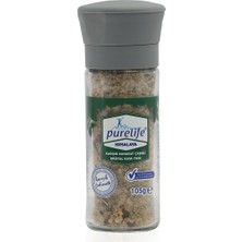 Pure Life Himalaya Tuzu - Baharatlı Kristal Kaya Tuzu Çeşni - Cam Şişe Seramik Değirmenli 105g