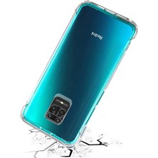 Case 4U Xiaomi Redmi Note 9S / Note 9 Pro Kılıf Köşe Korumalı Darbe Emici Anti Shock Arka Kapak Şeffaf