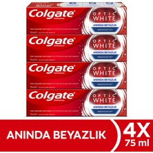 Colgate Optik Beyaz Anında Beyazlık Diş Macunu 75 ml x 4 Adet