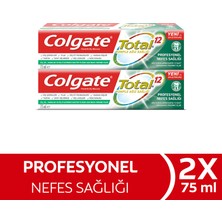 Colgate Total Profesyonel Nefes Sağlığı Diş Macunu 75 ml x 2 Adet
