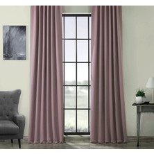 Evdepo Home Hazır Karartma Blackout Pilesiz Fon Perde Gül Kurusu 80 x 250 cm