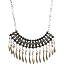 Labalaba Kadın Antik Gümüş Kaplama Tasarım Kolye