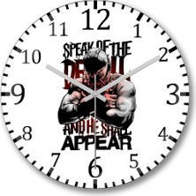 Baskı Dükkanı Bane Speak Of The Devil Duvar Saati Bombeli Gerçek Cam