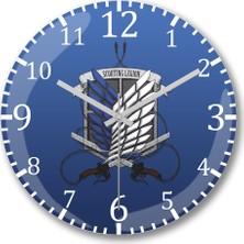 Baskı Dükkanı Attack On Titan Scoutıng Legıon Duvar Saati Bombeli Gerçek Cam