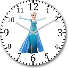 Baskı Dükkanı Elsa Hans Frozen Anna Duvar Saati Bombeli Gerçek Cam