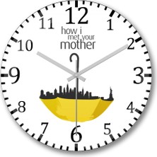 Baskı Dükkanı How I Met Your Mother Duvar Saati Bombeli Gerçek Cam