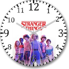 Baskı Dükkanı Stranger Things   Duvar  Saati Bombeli Gerçek Cam