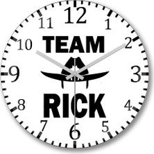 Baskı Dükkanı Zombie The Walking Dead Team Negan Duvar Saati Bombeli Gerçek Cam