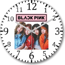Baskı Dükkanı Blackpink    Duvar Saati Bombeli Gerçek Cam
