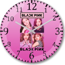 Baskı Dükkanı Blackpink Duvar Saati  Bombeli Gerçek Cam
