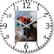 Baskı Dükkanı Elmo The Muppet Bounty Duvar Saati Bombeli Gerçek Cam