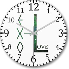 Baskı Dükkanı Exo Love Duvar Saati Bombeli Gerçek Cam