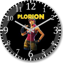 Baskı Dükkanı Fortnite Ploron Duvar Saati Bombeli Gerçek Cam