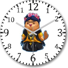 Baskı Dükkanı Frida Kahlo Frida Catlo Duvar Saati Bombeli Gerçek Cam