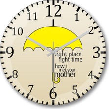 Baskı Dükkanı How I Met Your  Mother Duvar Saati Bombeli Gerçek Cam