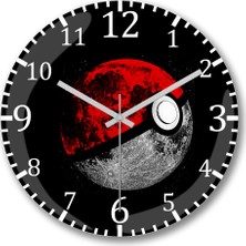 Baskı Dükkanı Pokemon Duvar Saati Bombeli Gerçek Cam