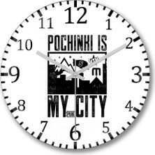 Baskı Dükkanı Serie Pubg Pochinki Is My City Duvar Saati Bombeli Gerçek Cam